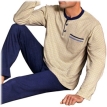 Пижама мужская "Nightwear" Размер: 50 (it), цвет: коричневый 92333 на отдельном изображении фрагментом ткани инфо 2582r.